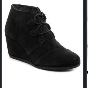 Toms Kala suede wedge booties size 7.5